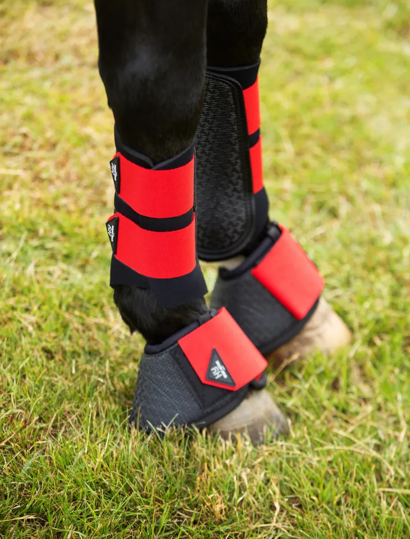 Hy Sport Active Over Reach Boots - Rosette Red-1